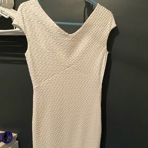 White form fitting mini dress